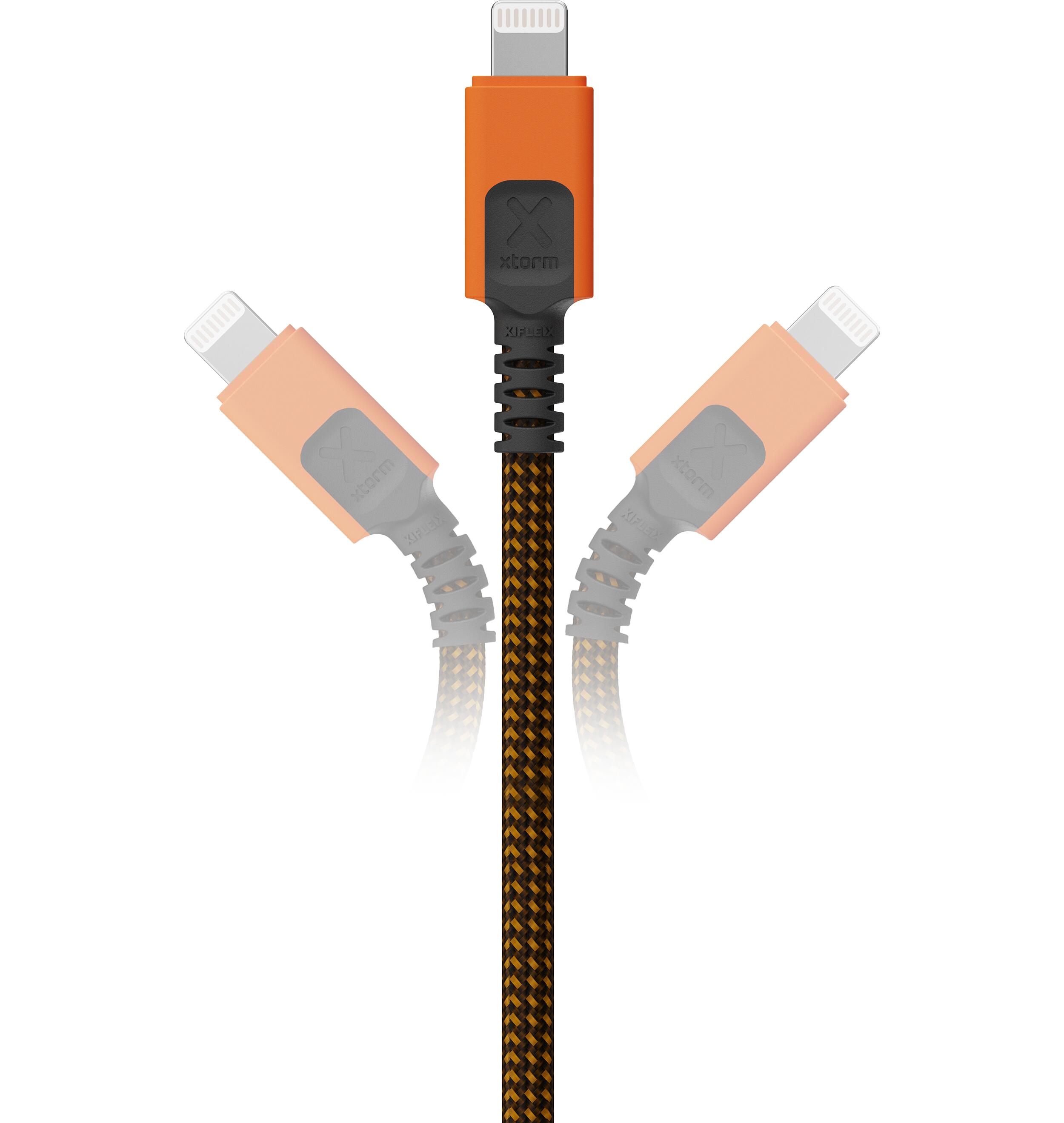 Xtorm Xtreme USB auf Lightning Kabel - 1,5 Meter - USB Kabel - Schwarz/Orange 5/6