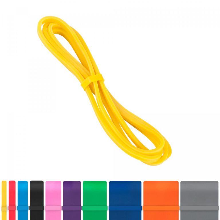 Gorilla Sports - Bande De Résistance Élastique - 2080 X 4,5 X 6,4mm - Jaune 2,5-25lbs - Elastique D'Entraînement - Jaune - 0,5 Kg - Decathlon