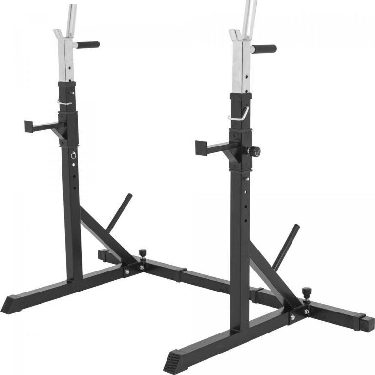 GORILLA SPORTS Gorilla Sports verstelbaar Squat Rack - Haltersteunen - Met Dipsteunen en safety