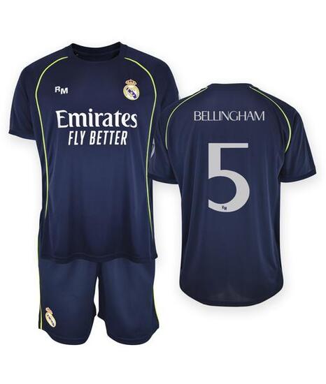 Camiseta Niño Bellingham Real Madrid Segunda Equipación Réplica Oficial 25/26