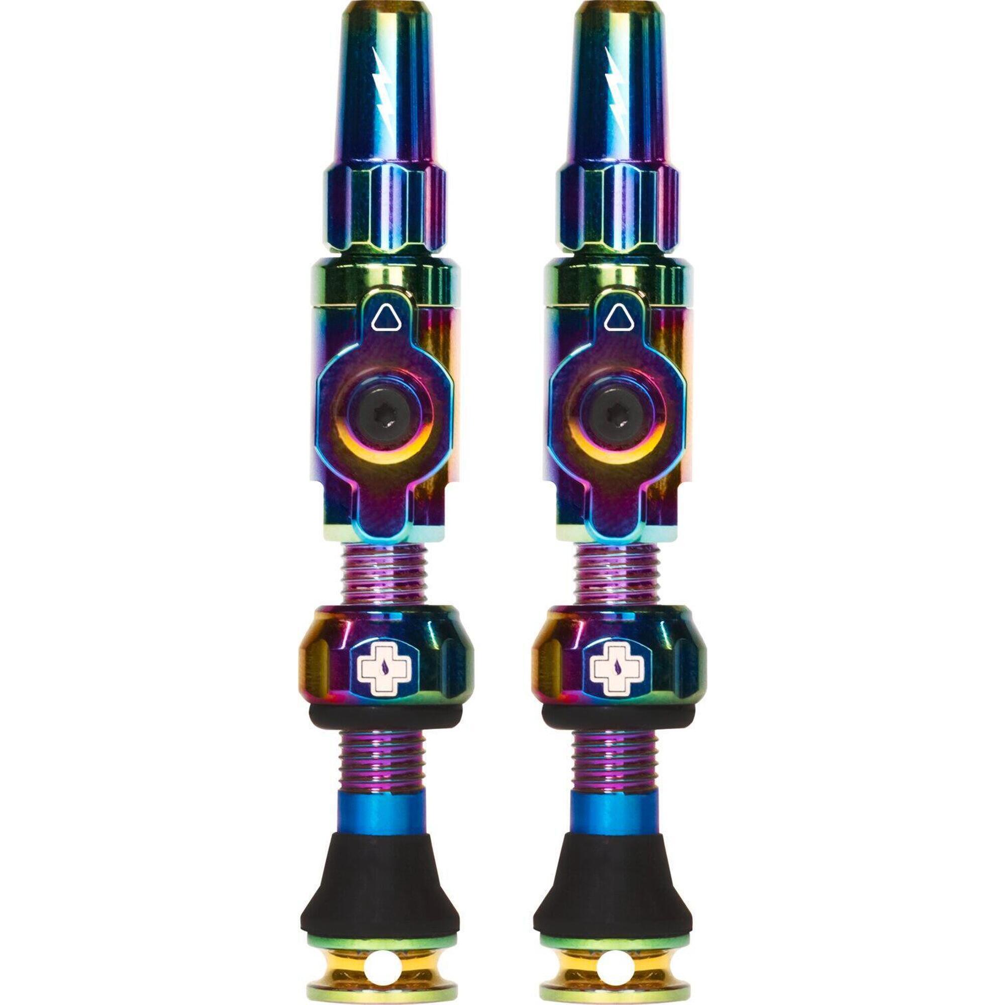 Muc-off - Valves Tubeless Muc-off Big Bore Lite Iridescent - Valve De Gonflage - Multicolore - 65 Mm - Decathlon