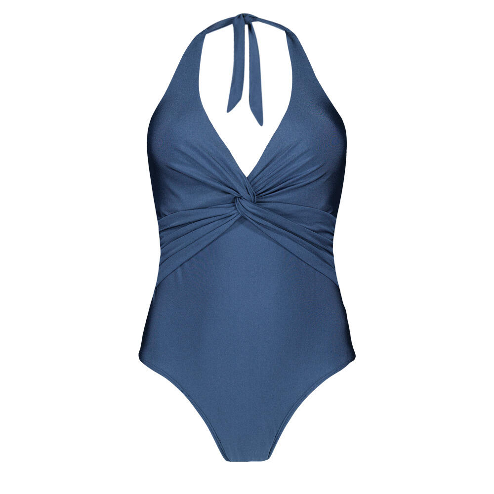 Barts - Maillot De Bain 1 Pièce Femme Barts Isla Halter Shaping - Maillot De Bain 1 Pièce - Bleu|gris - 38 S - Decathlon
