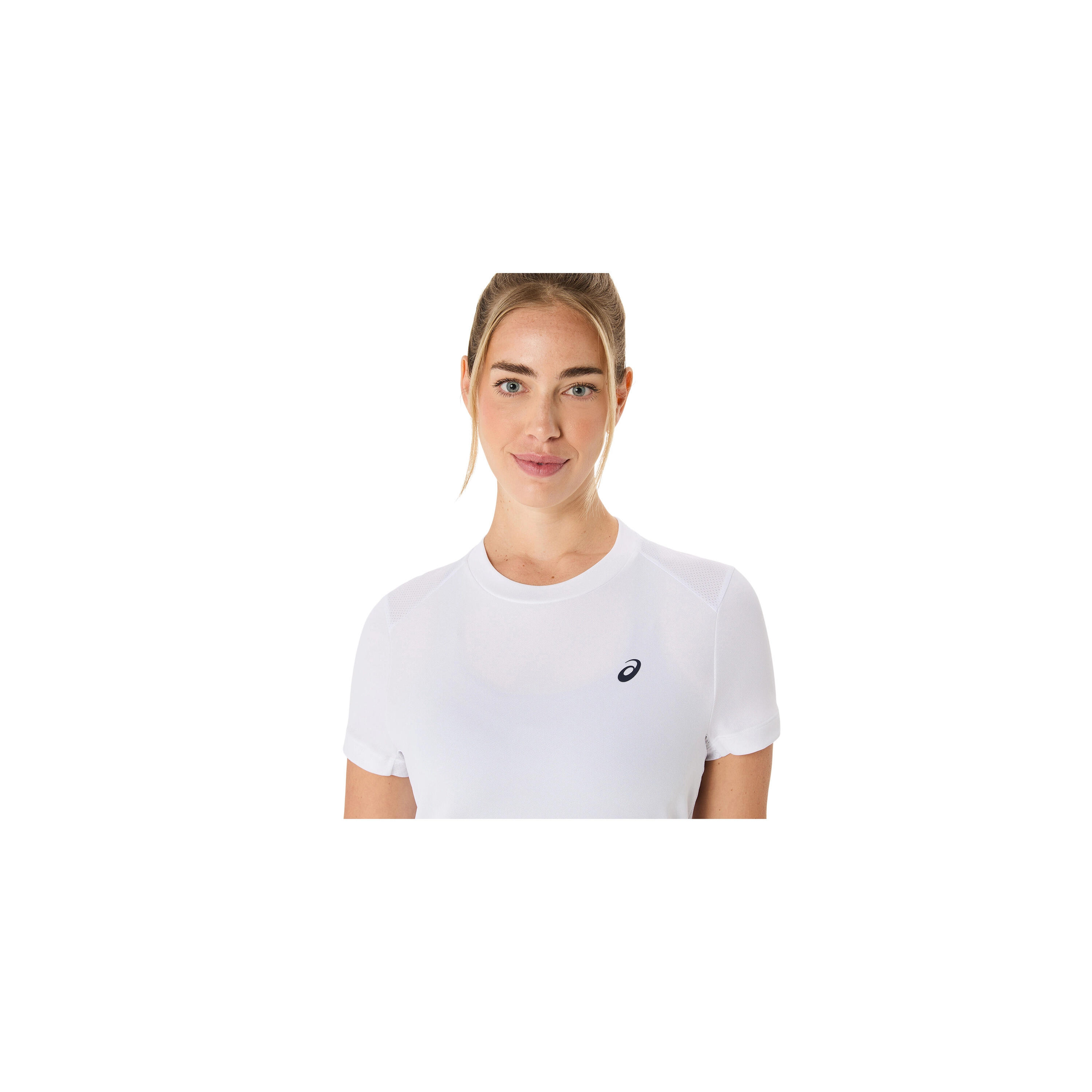 Court SS Top Damen Weiss 6/7
