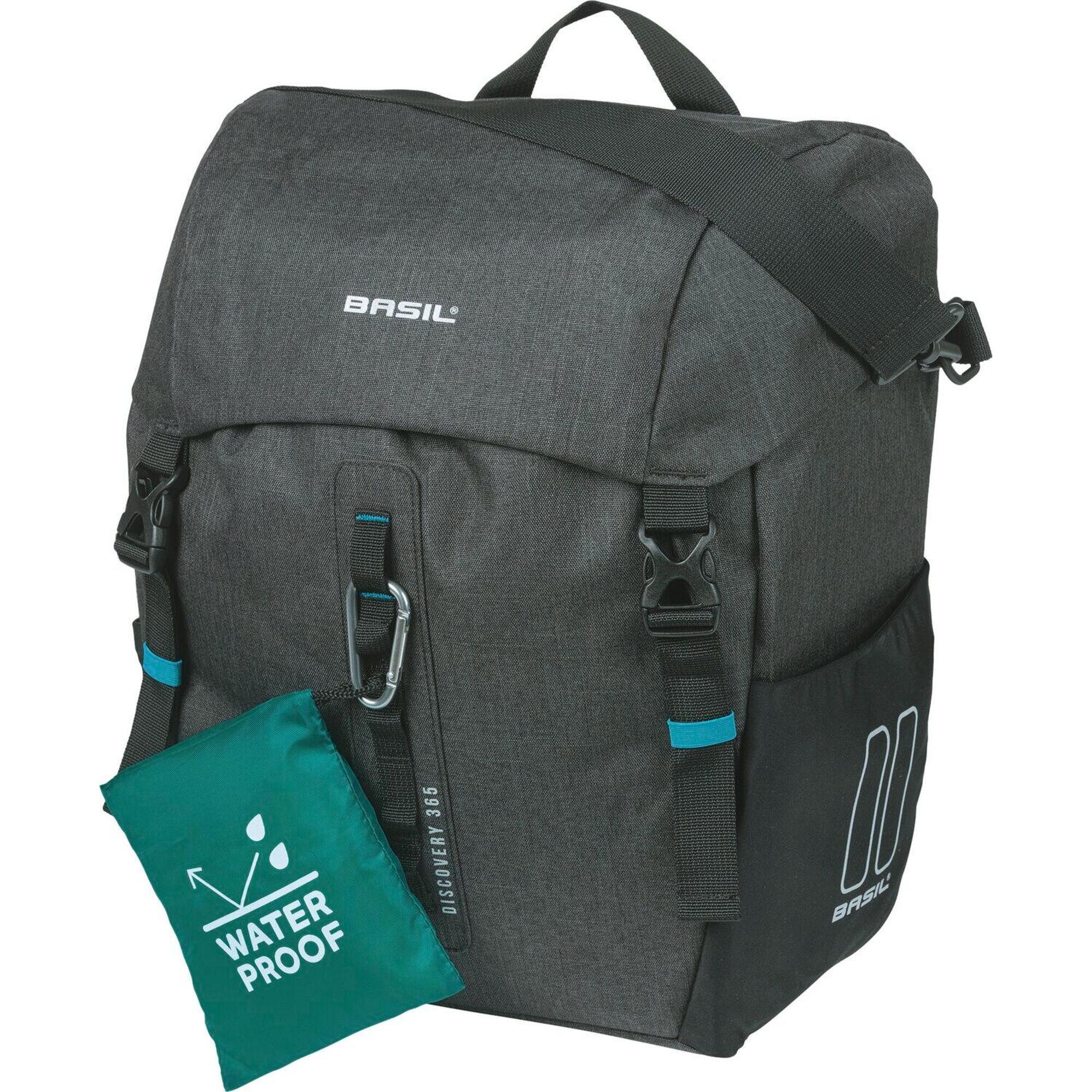 Torba Rowerowa Discovery 365D L 20 Liter 30 X 17 X 36 Cm - Czarna