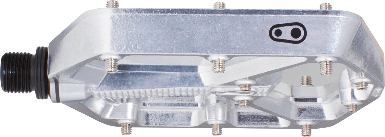 Crankbrothers Stamp 7 Grande - Edición Plata Pedales Planos Plata Pulida 2/5