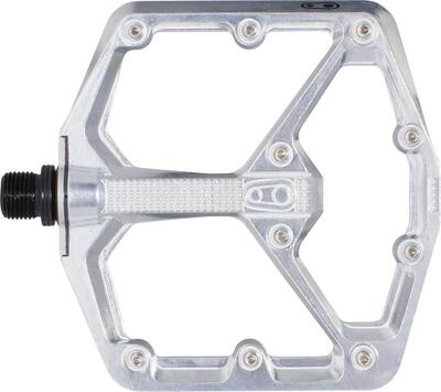 Crankbrothers stamp 7 large - silver edition flat pedals hoogglans zilver