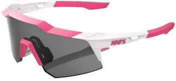 100% Occhiali Speedcraft XS - Puddy Pink White - Smoke Lens