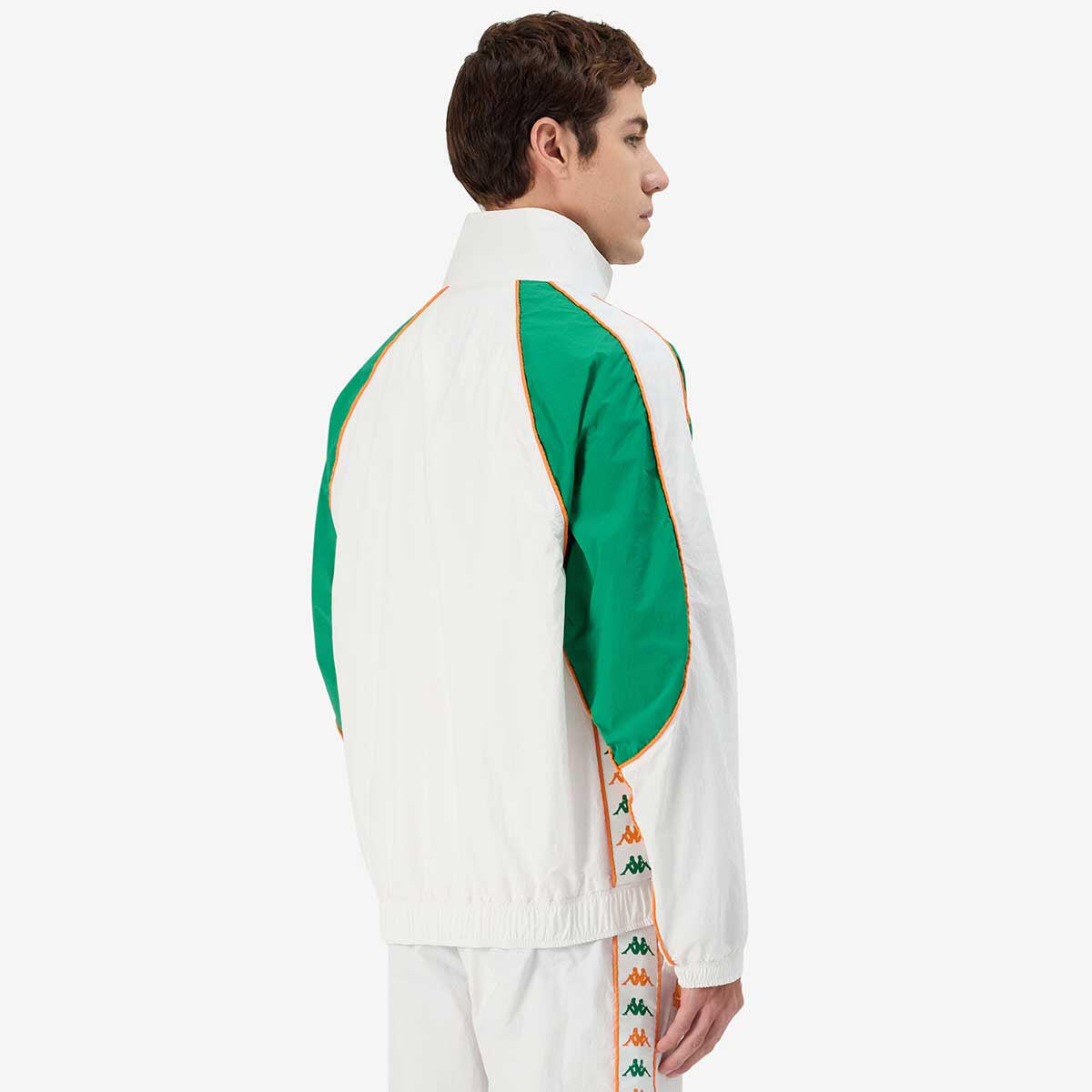 Felpa da uomo in poliammide bianco da streetwear sportivo 6/7