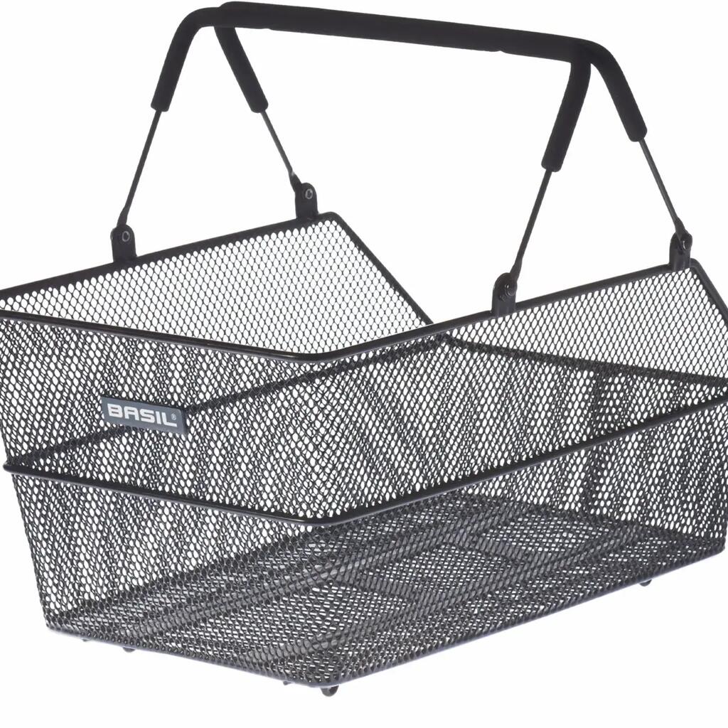 Basil Cento Multi System - Practical Bicycle Basket for Rear - Black
