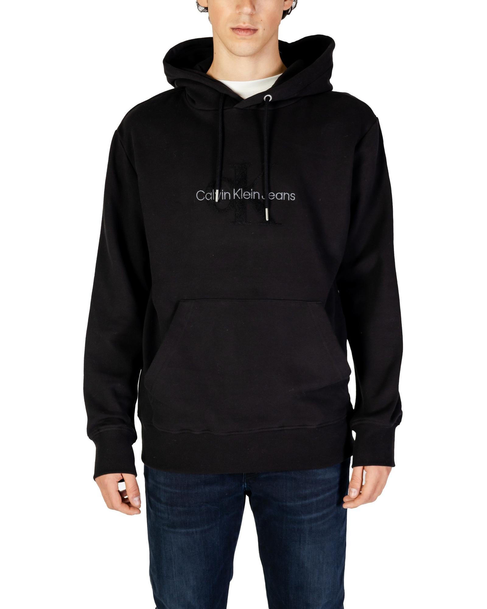 Calvin Klein Jeans Embroidered Logo Hoodie Classic Style