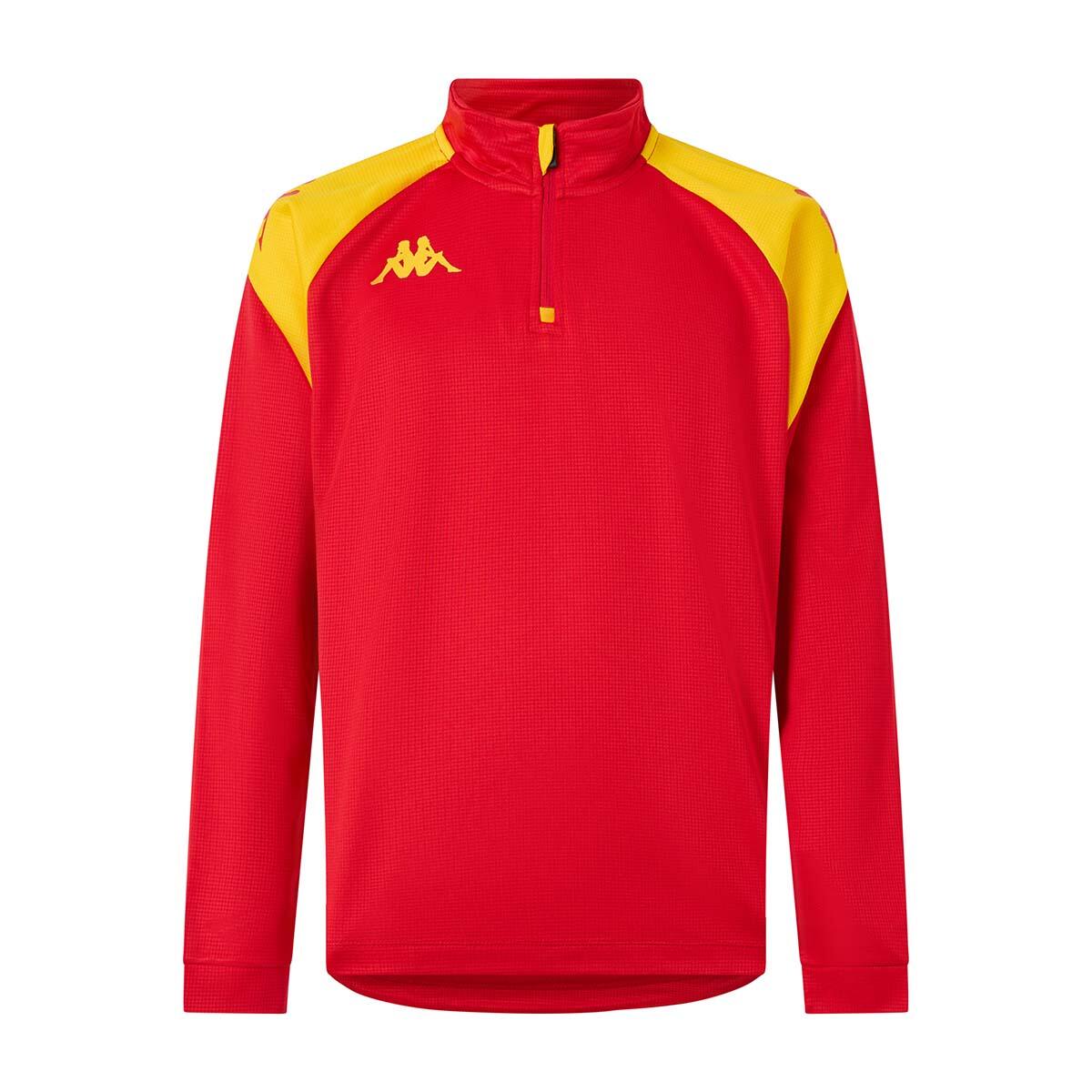 Sweatshirt manches longues garçon Lovato rouge 1/4