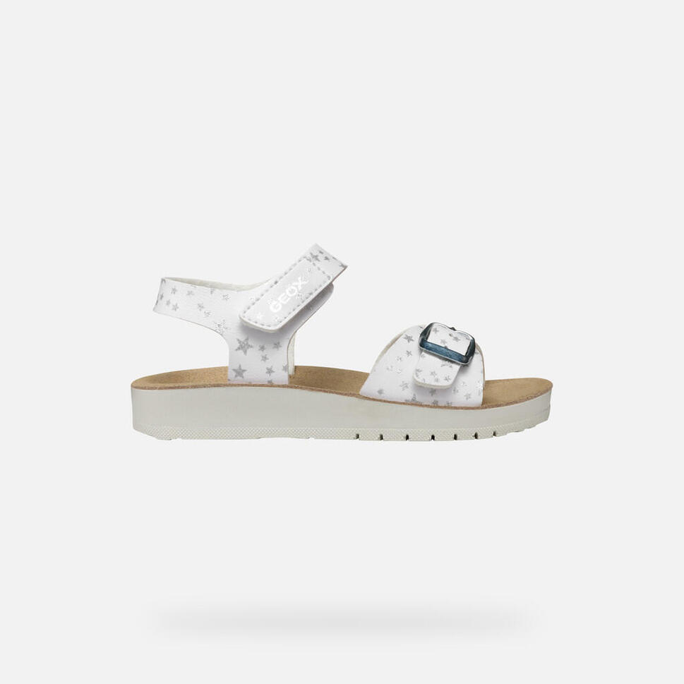 Sandały Geox Model J Sandal Costarei Gi Kolor Biały