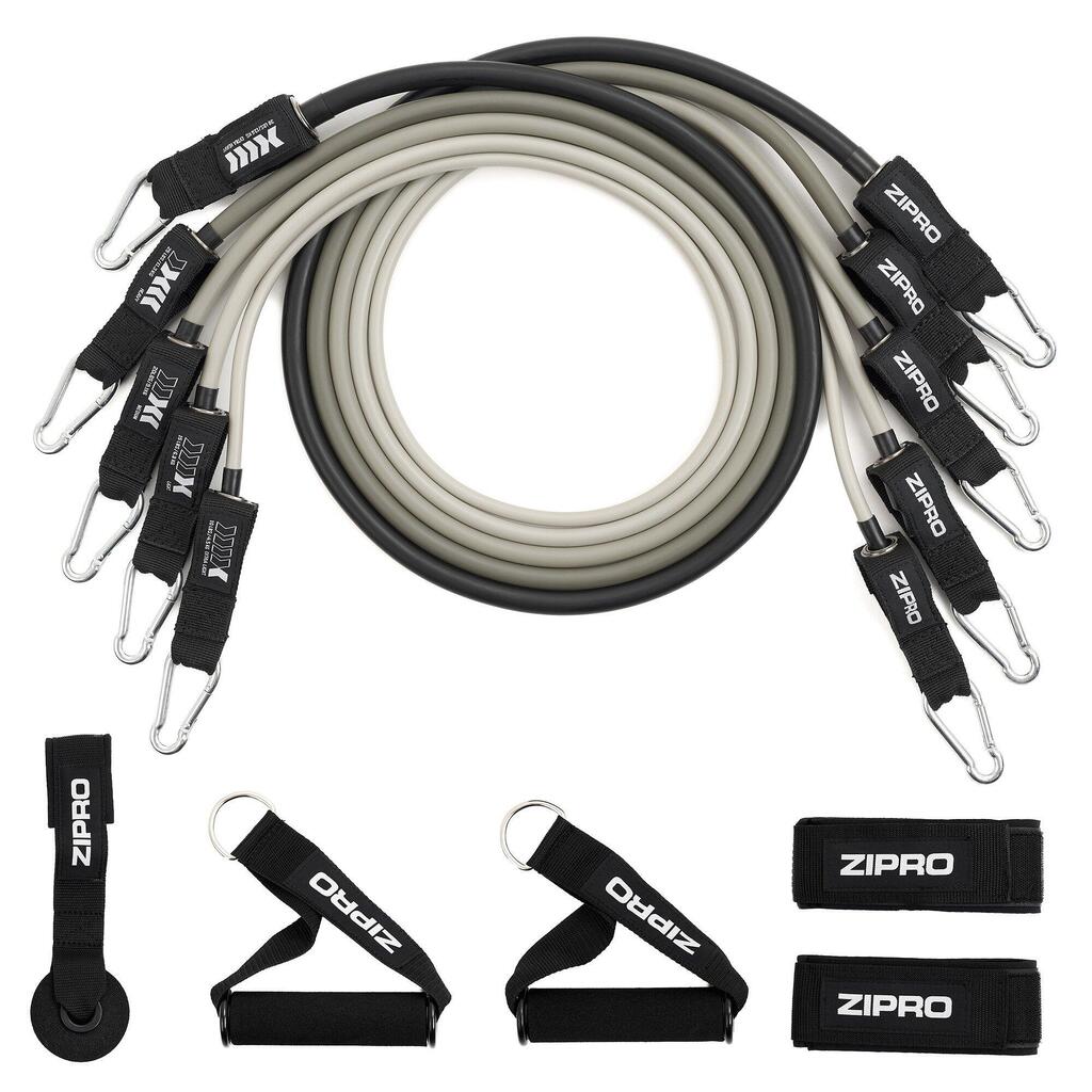 ZIPRO Resistance Tubes Set with Accessories – 11 Pieces
