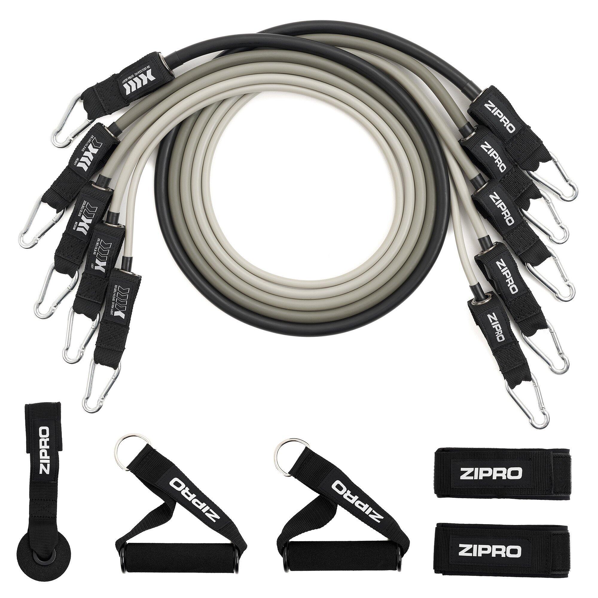 ZIPRO Set di 11 elastici Zipro Resistance Tubes con accessori