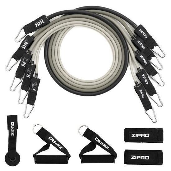Weerstandsbanden Resistance Tubes Zipro met accessoires 11 st.