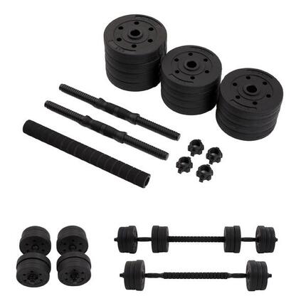 Kit haltères et barre musculation 20kg Zipro