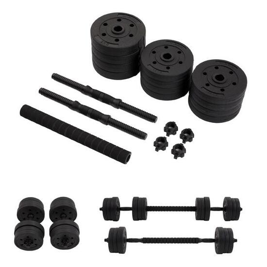 Kit haltères et barre musculation 20kg Zipro
