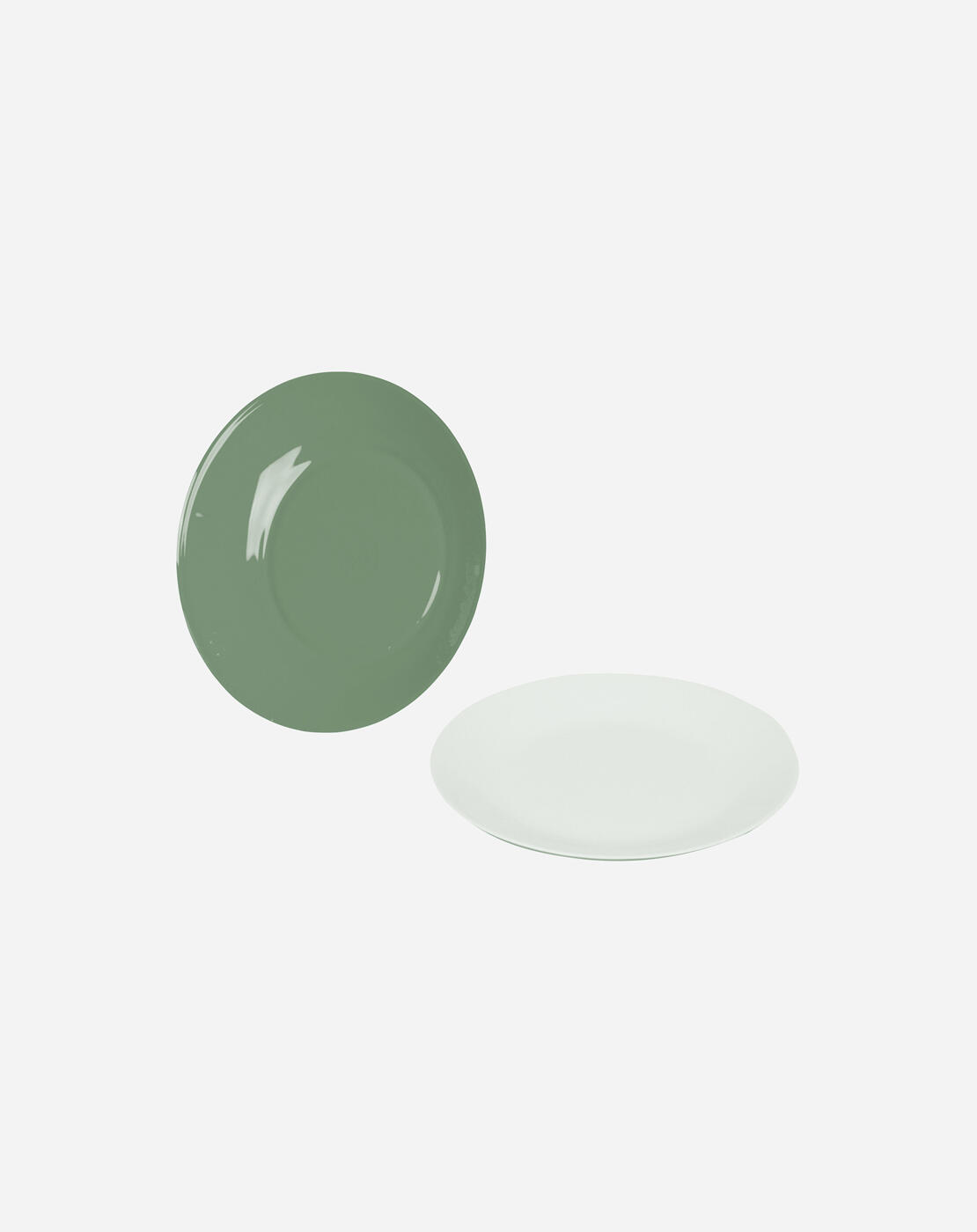 Vaisselle - Bicolore - Mélamine - 16 Pièces - Vert/Blanc 2/7