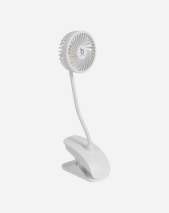Ventilateur de table avec pince - Flex - ABS - Blanc