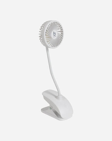 Ventilateur de table avec pince - Flex - ABS - Blanc