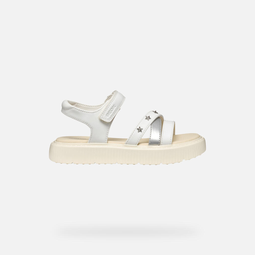 Sandales Fille J SANDAL KODETTE GIR Blanc/Argent 2/7