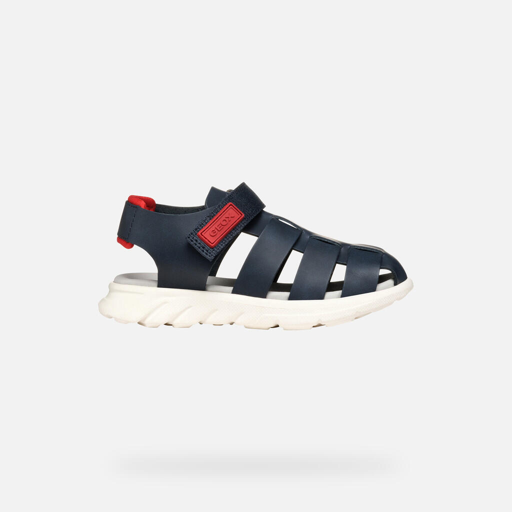 Sandales Garçon J SANDAL AIRADYUM BOY Bleu Marine/Rouge 2/7