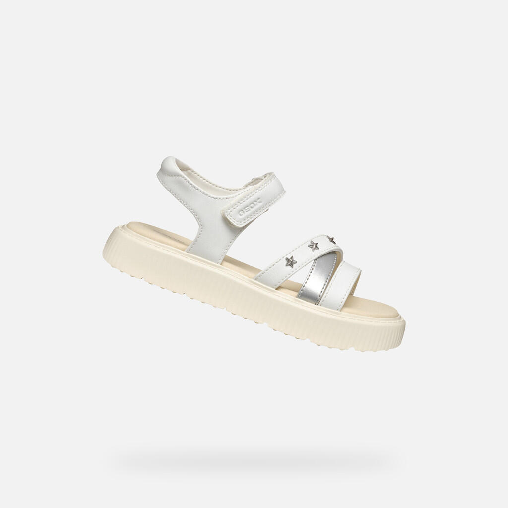 Sandały Geox Model J Sandal Kodette Gir Kolor Biały