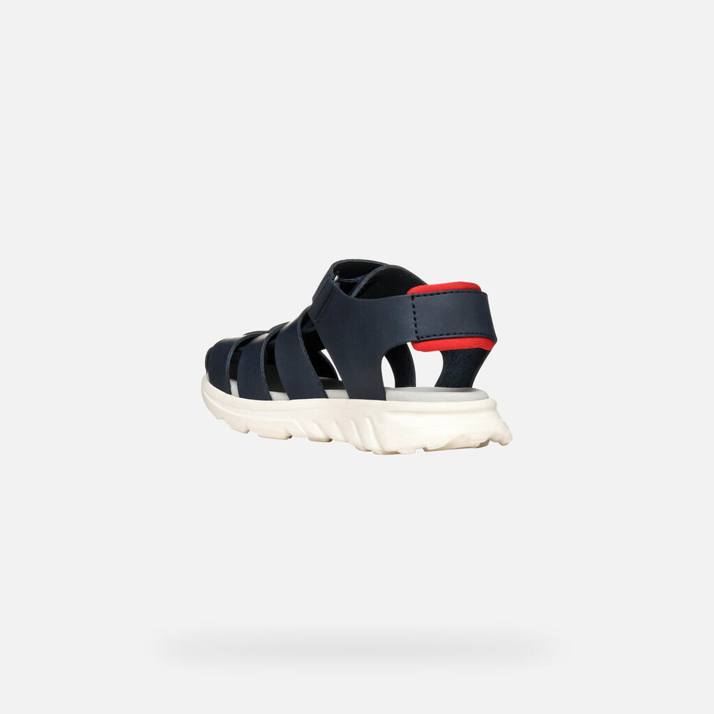 Sandales Garçon J SANDAL AIRADYUM BOY Bleu Marine/Rouge 5/7