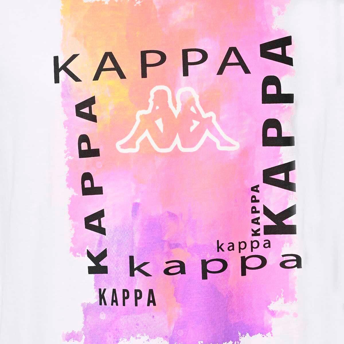 T-shirt em Algodão de Fitness Homem Kappa Logo Emiro. Branco 4/4