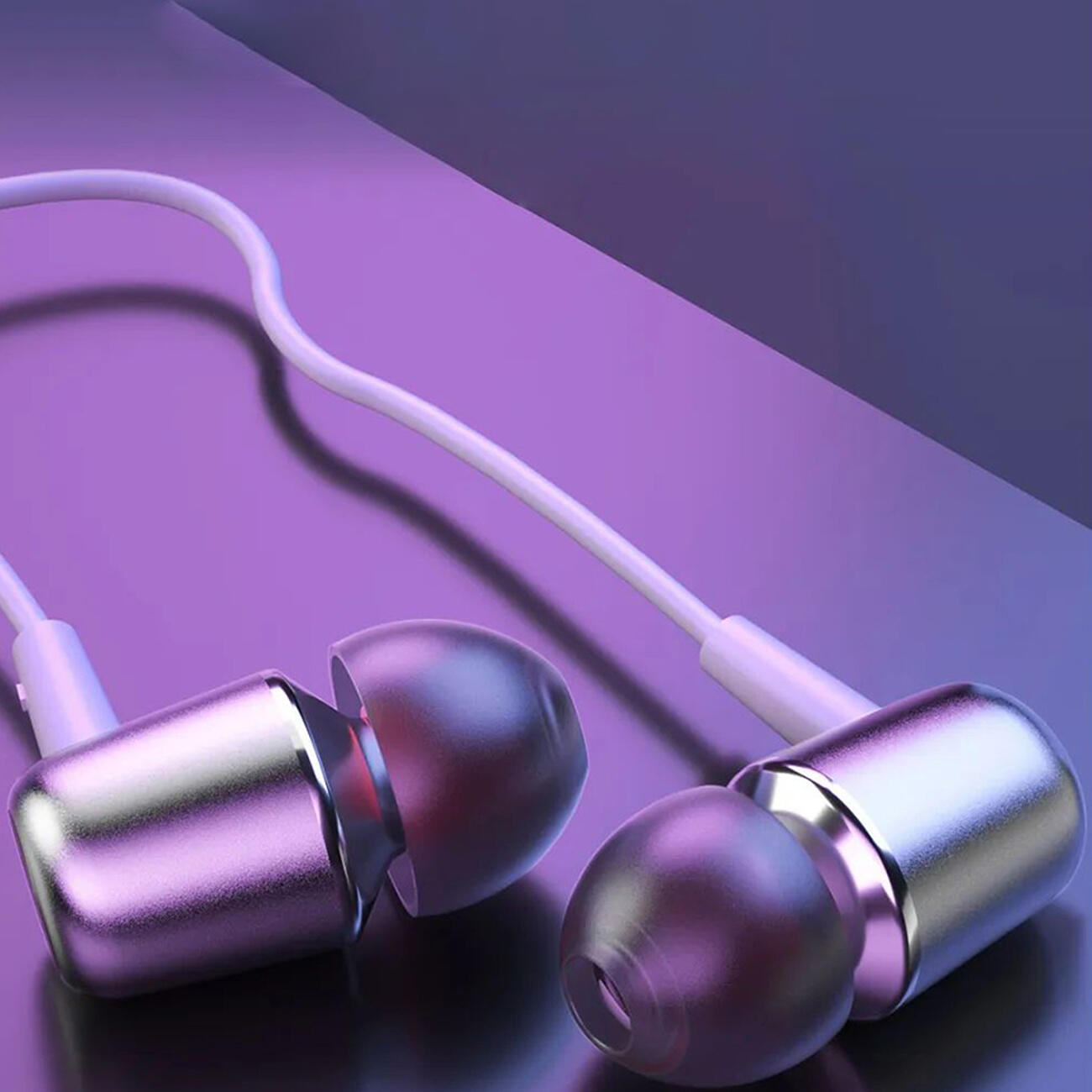 Słuchawki douszne przewodowe usb-c 1.2 m - białe 5/6