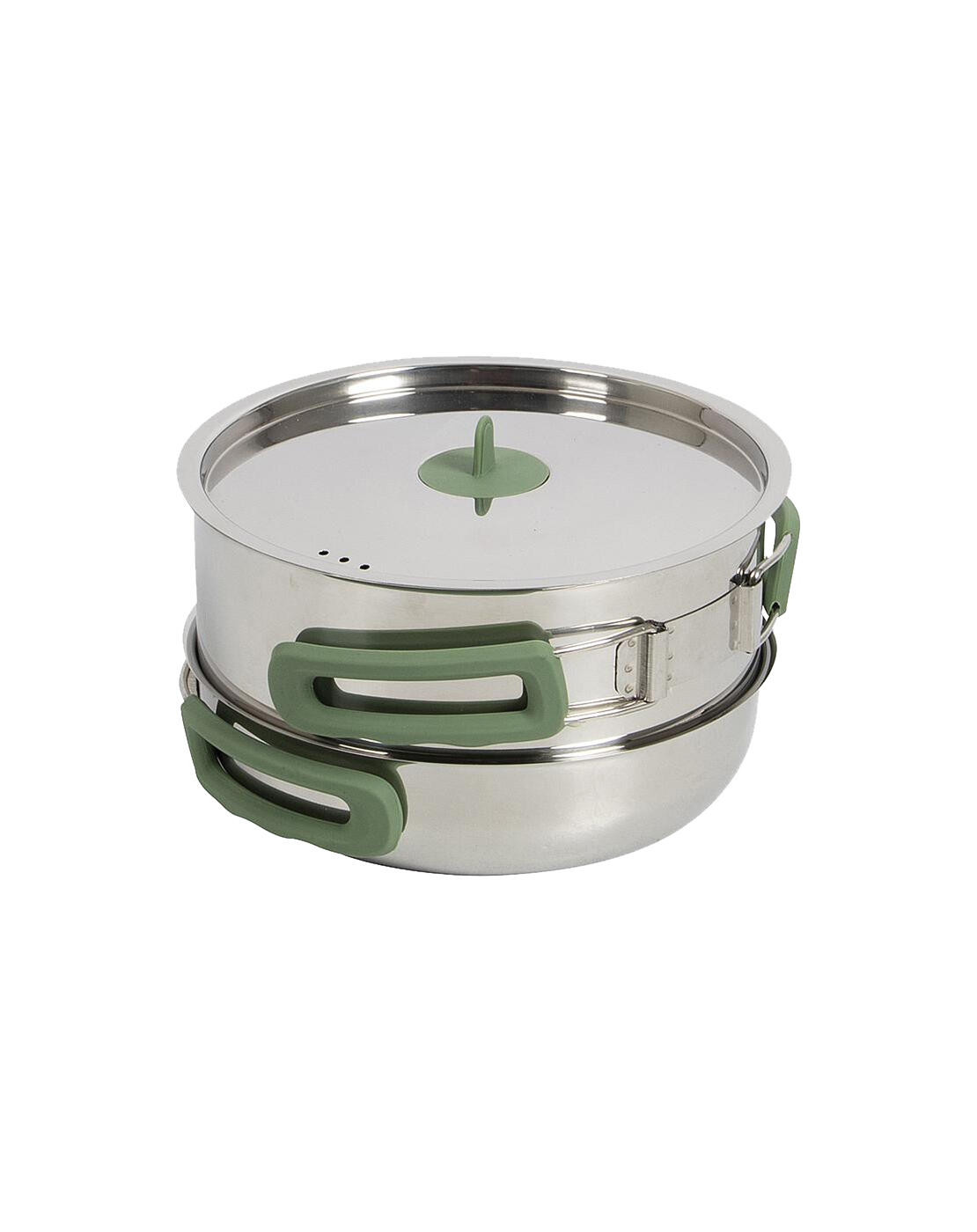 Set da cucina 4 pezzi Campeggio pentole stoviglie impilabili acciaio inox 6/7