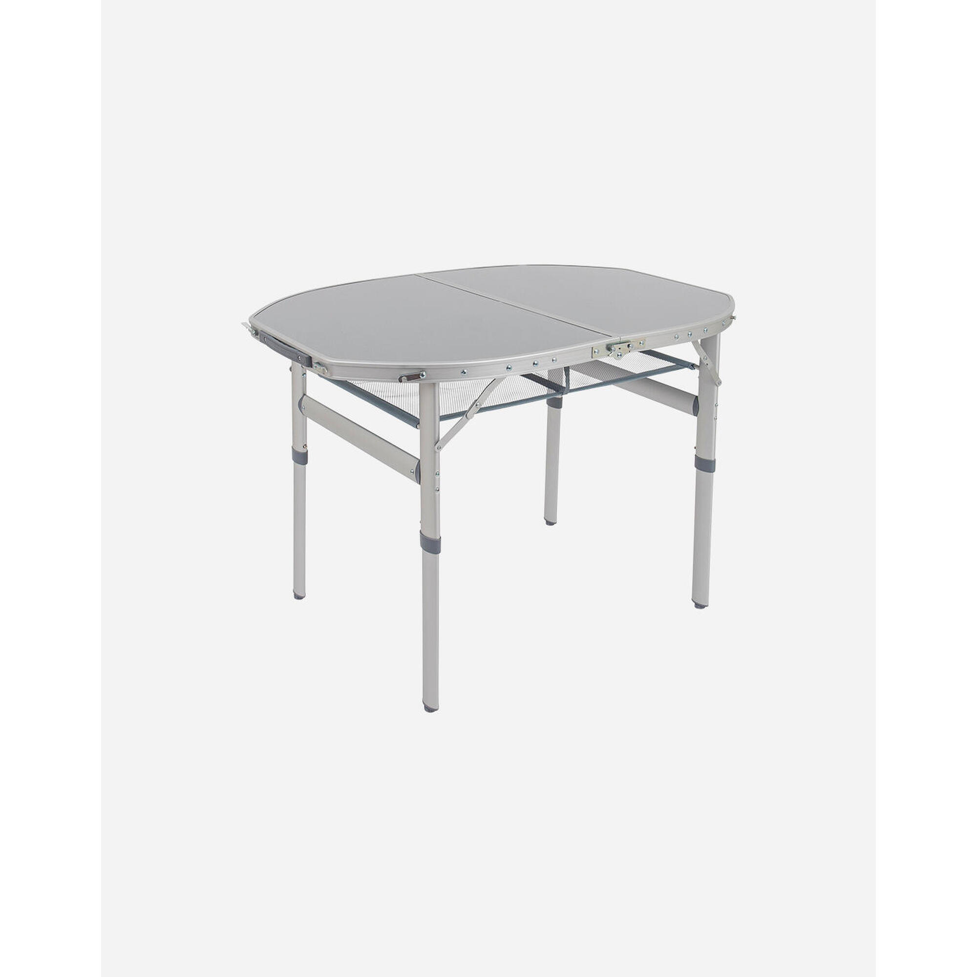 Bo-camp - Bo-camp - Table - Premium - Ovale - Modèle Malette - 100x70 Cm - Table De Camping - Gris - Taille Unique - Decathlon