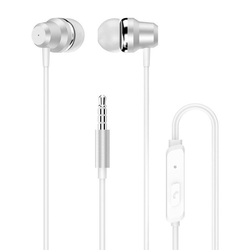 Słuchawki dokanałowe z pilotem i mikrofonem 3,5 mm mini jack białe x10 pro