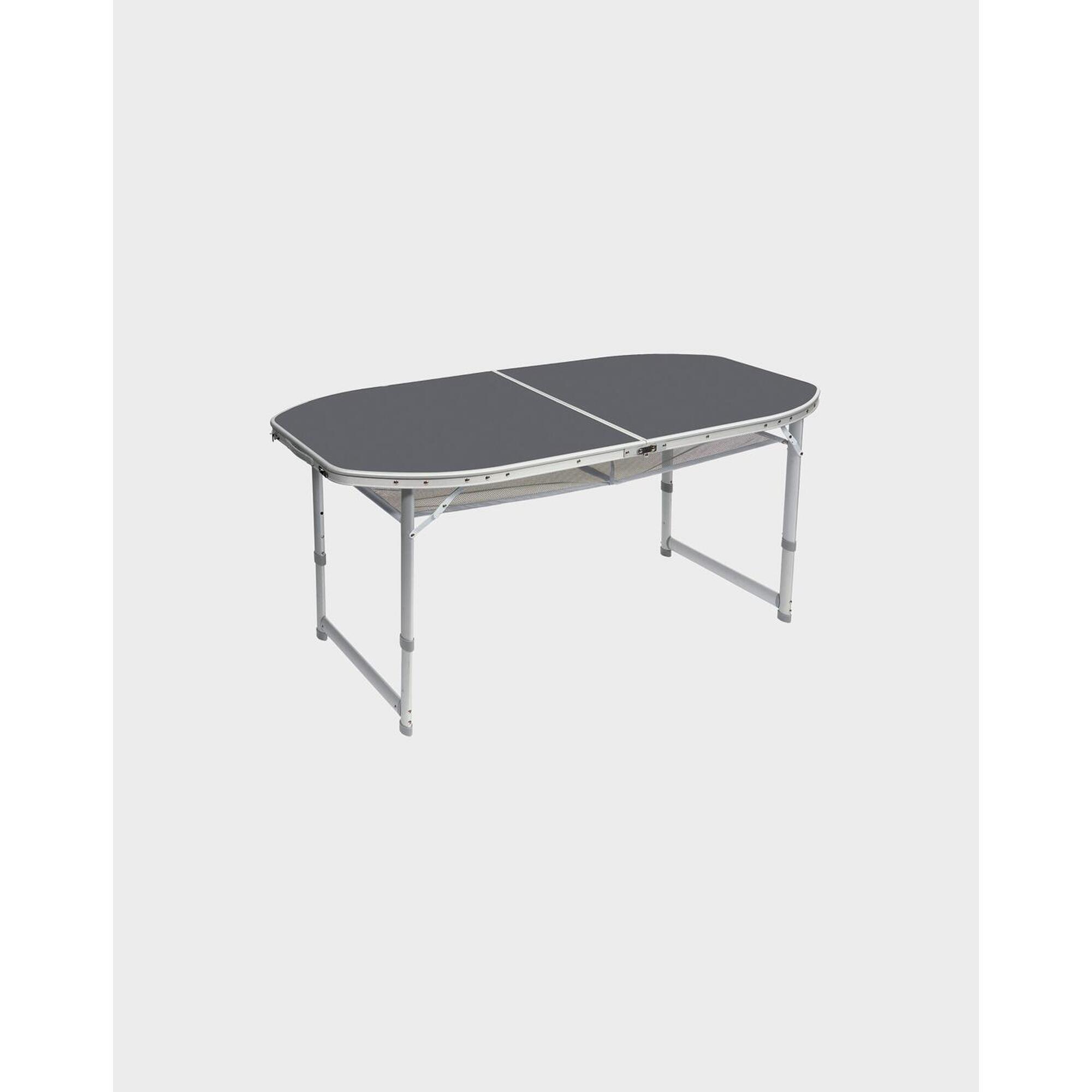 Bo-camp - Bo-camp - Table - Ovale - Modèle Malette - 150x80 Cm - Table De Camping - Gris - Taille Unique - Decathlon