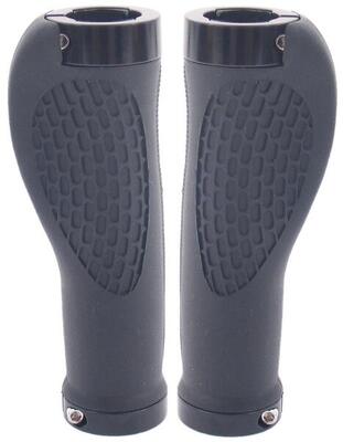 Handvatten ergo stad - 130mm - dubbele lockring - zwart