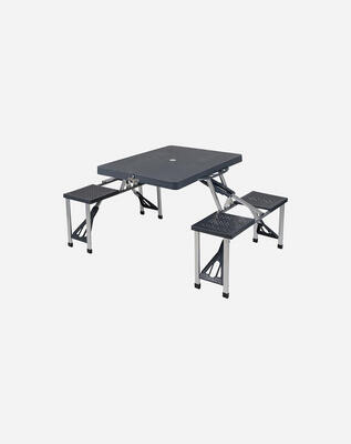 Bo-Camp Picknicktisch Basic faltbar Grau Grau