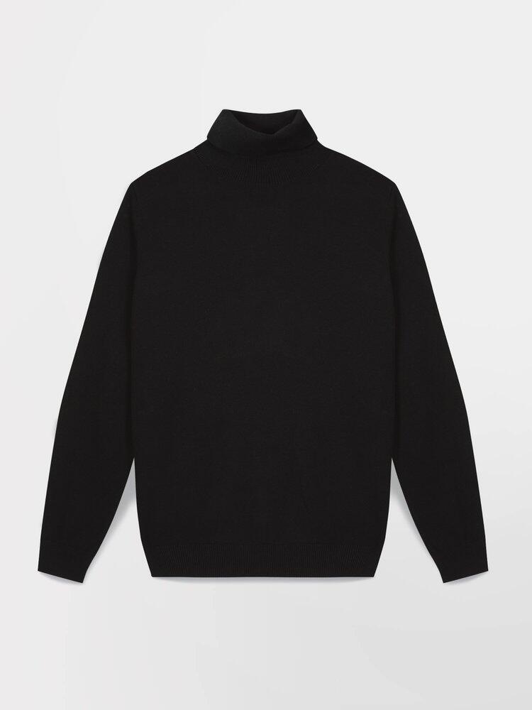 Pull col roulé Homme - MALIKROL Noir 2/5