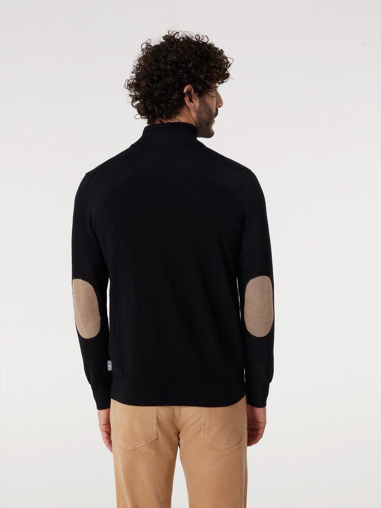 Pull col roulé Homme - MALIKROL Noir 5/5