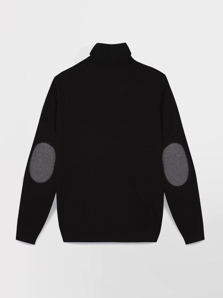 Pull col roulé Homme - MALIKROL Noir 4/5