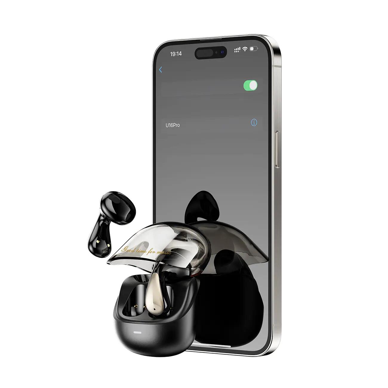 Słuchawki bezprzewodowe tws bluetooth 5.3 - czarne 3/4