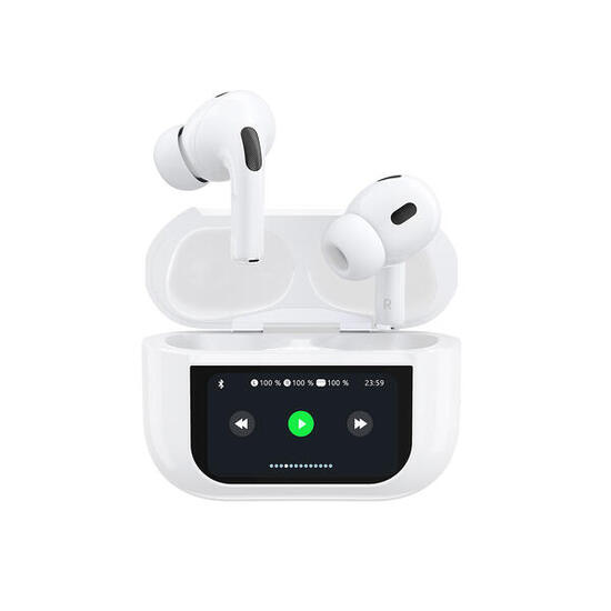 Słuchawki bezprzewodowe douszne u19 tws bluetooth 5.3 z wyświetlaczem led białe