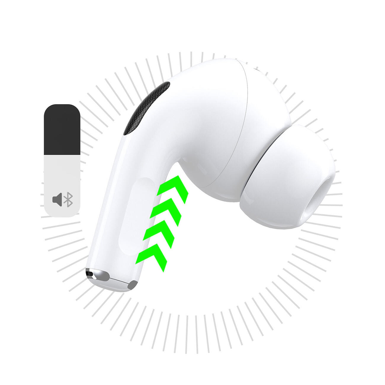 Słuchawki bezprzewodowe douszne u19 tws bluetooth 5.3 z wyświetlaczem led białe 3/7