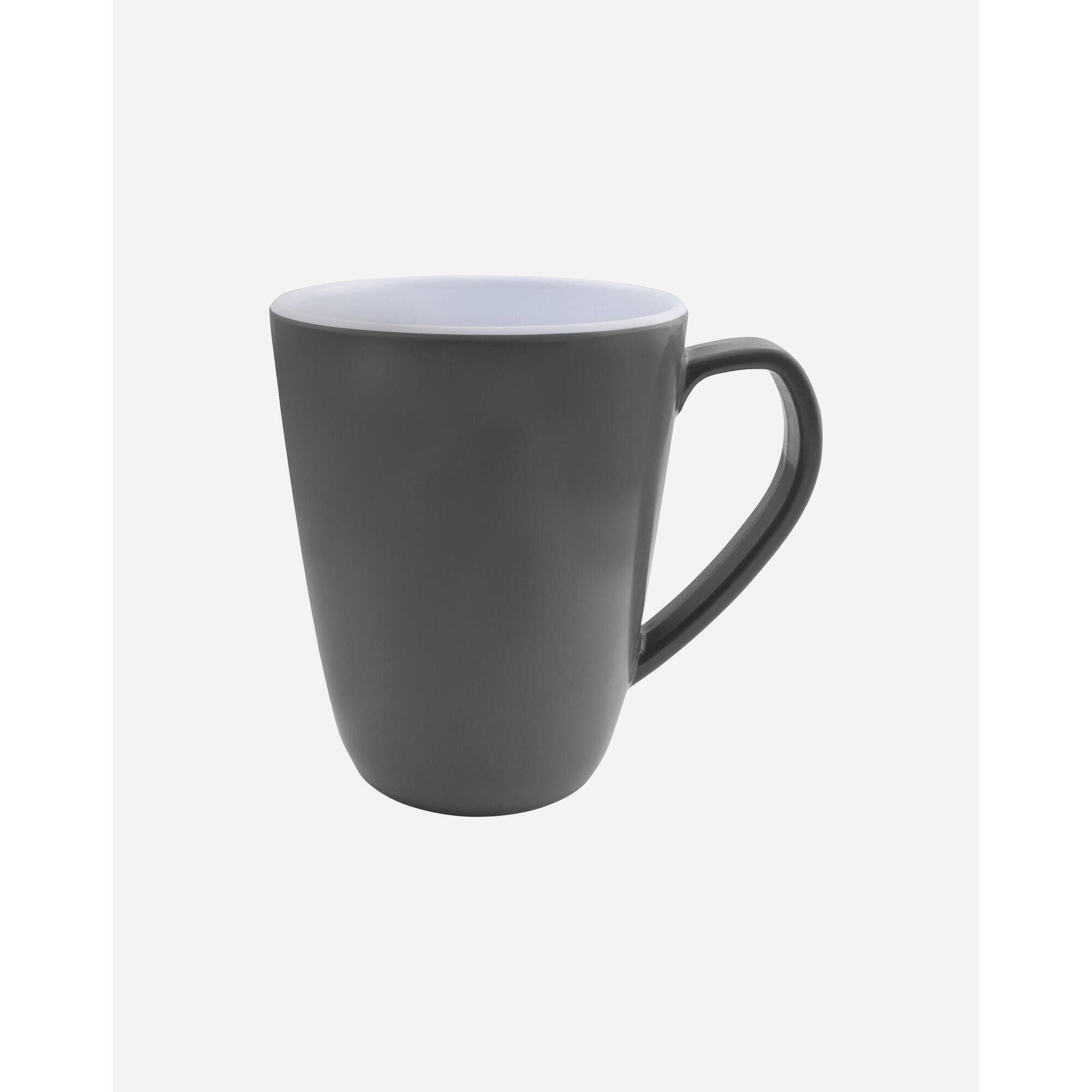 Bo-camp - Bo-camp - Mug L - Bicolore - Mélamine - 4 Pièces - Gris - Verre - Gris - Decathlon
