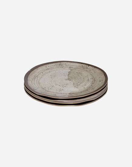 Bo-Camp - Frühstücksteller - Halo - 4 Stück - Melamin - Beige