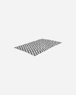 Bo-camp - chill mat - wave - zwart/wit