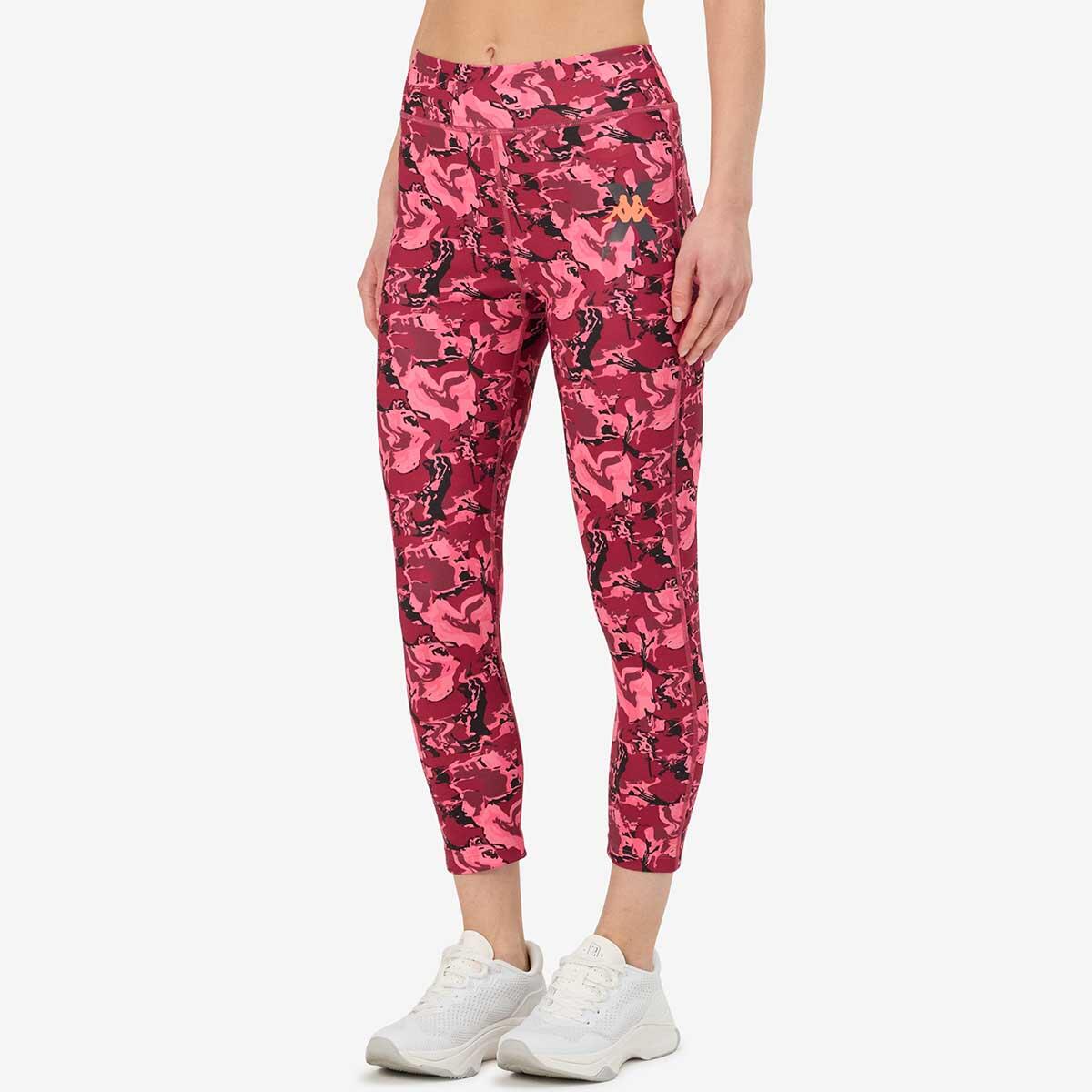 Kappa - Legging Running Femme Kombat Wkt Gevana Fuchsia - Legging - Marron|rose|rouge - Decathlon