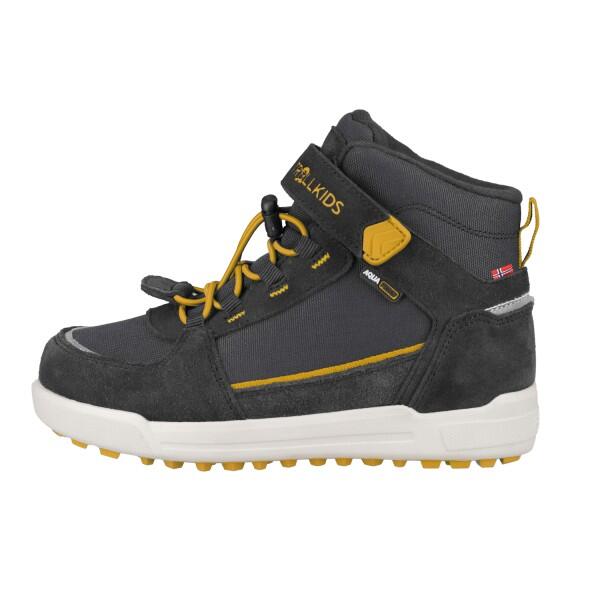 Kinder Schuhe GRYLLEFJORD Anthrazit/goldenes Gelb 5/5