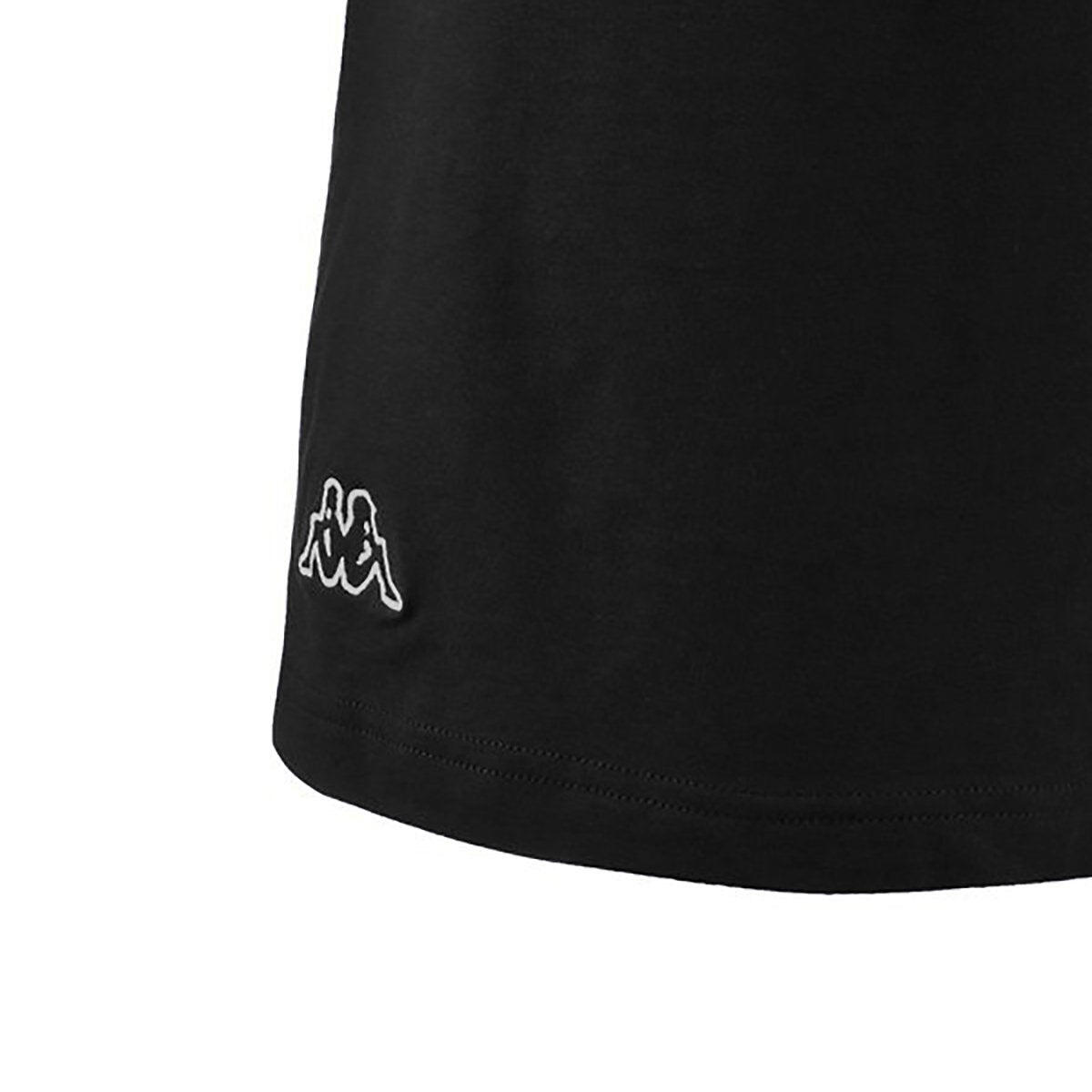 kappa pantaloncini da uomo in cotone nero da fitness 6/7