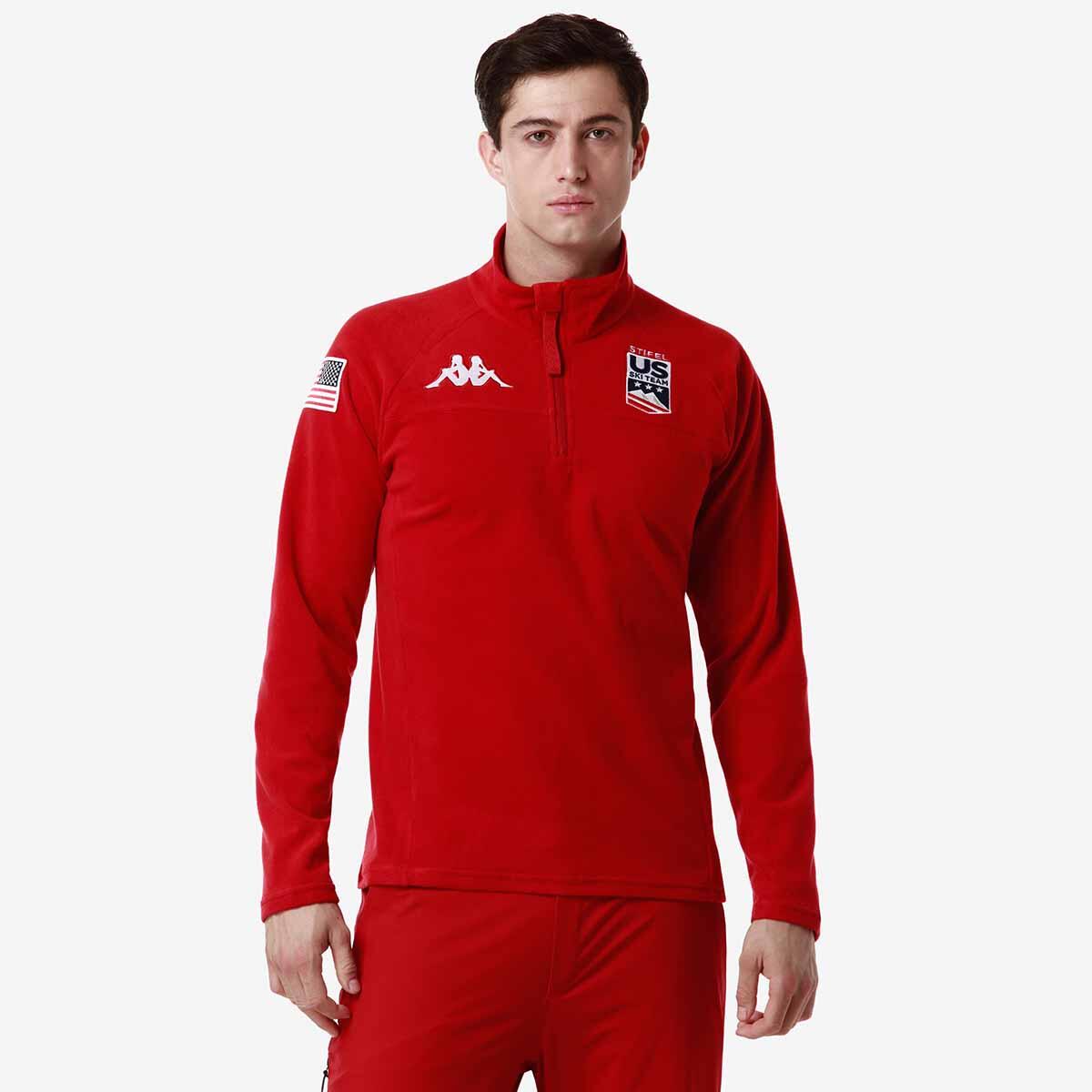 Kappa - Sweatshirt 8cento 818 Homme Us Ski Team - Sweat-shirt - Rouge - Decathlon