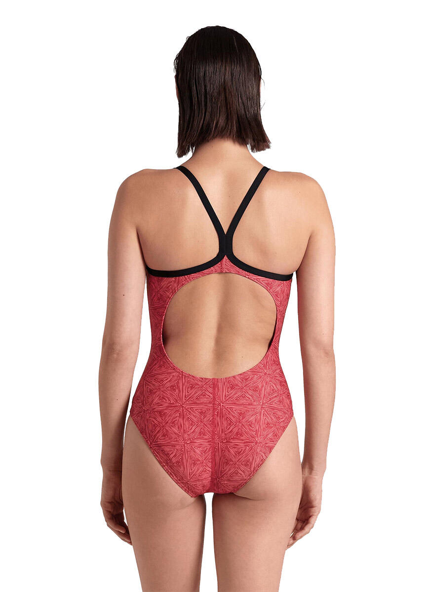 Maillot de bain dos nu Arena Abstract Tiles Light - Équipe rouge - Taille 36 2/6
